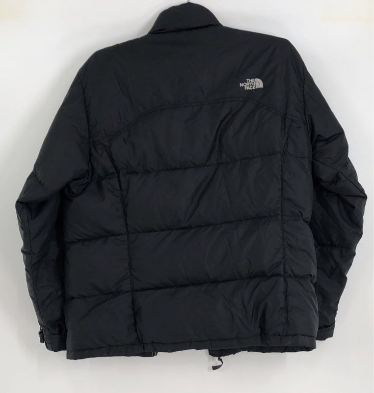 The North Face Girls Black Mock Neck Full Zip Puffer Jacket - Size XL