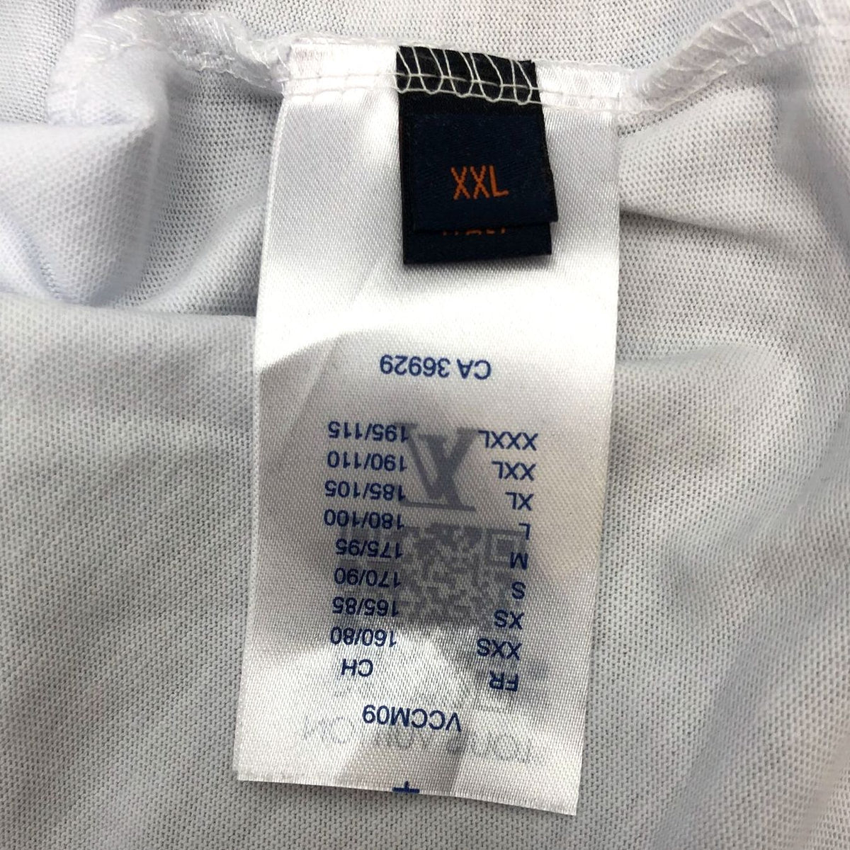 NWT Louis Vuitton Inspired Men's White T-Shirt with Back Monogram Print - Sz 2XL