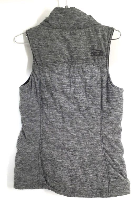 The North Face Women's Gray Heather Full Zip Quilted Insulated Puffer Vest Sz S