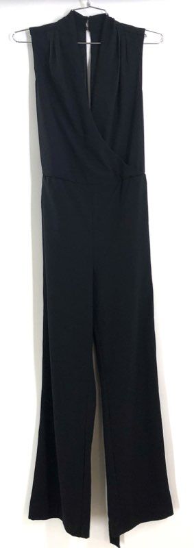 Banana Republic Women's Black Sleeveless Wrap Front Wide Leg Jumpsuit NWT Sz 0P
