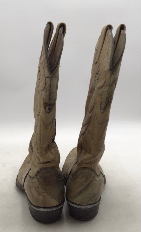 Dan Post Women&#39;s Beige Mid-Calf Cowgirl Western Boots - Size 8.5D