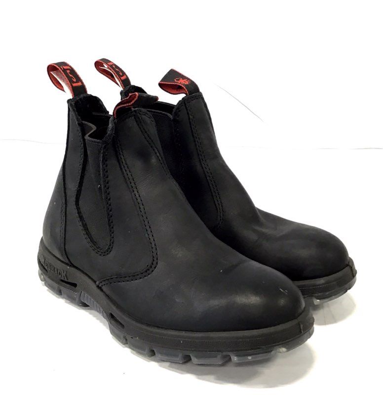 Redback UBBK Black Leather Chelsea Work Boots Made in Australia Size 5 AU