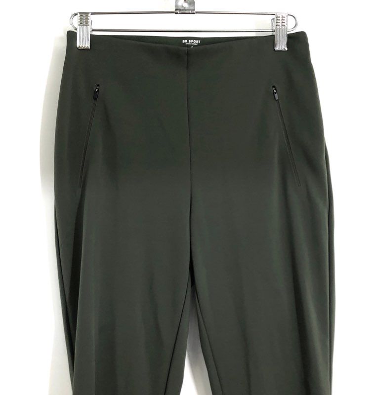 Banana Republic BR Sport Women's Dark Olive Green Slim Performance Pants Sz 2
