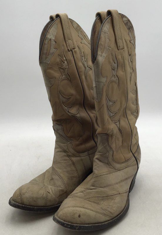 Dan Post Women&#39;s Beige Mid-Calf Cowgirl Western Boots - Size 8.5D