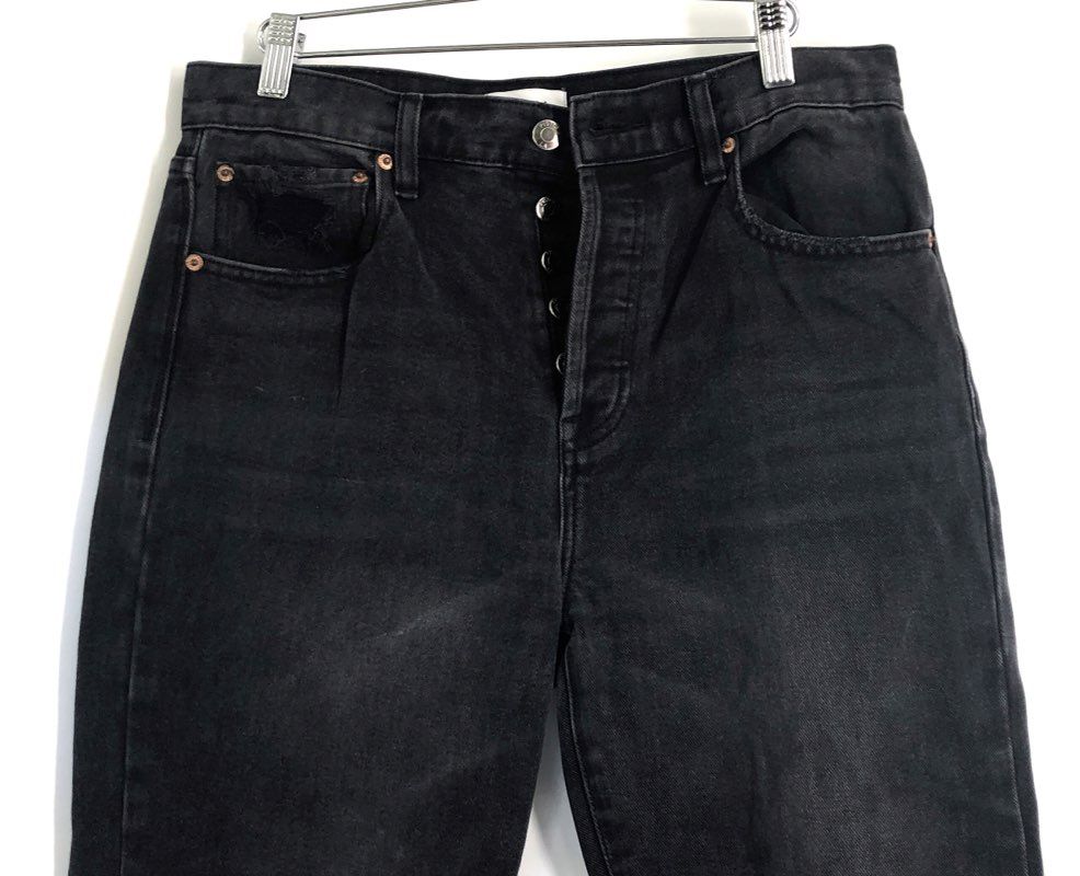 Pistola Women's Black Tasha High Rise Straight Distressed Jeans Sz 28