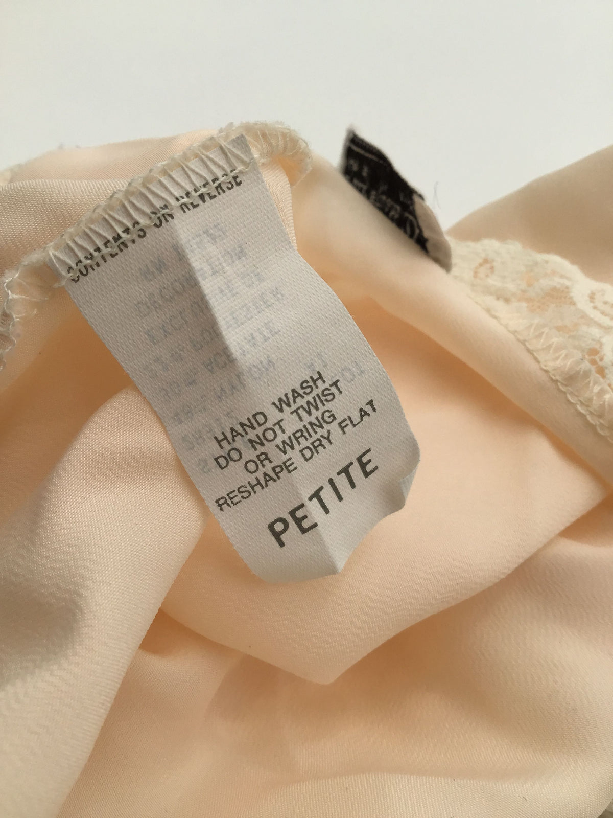 Christian Dior Blush Pink Chemise Tank Top with Lace Detail-Size: Small (+COA)