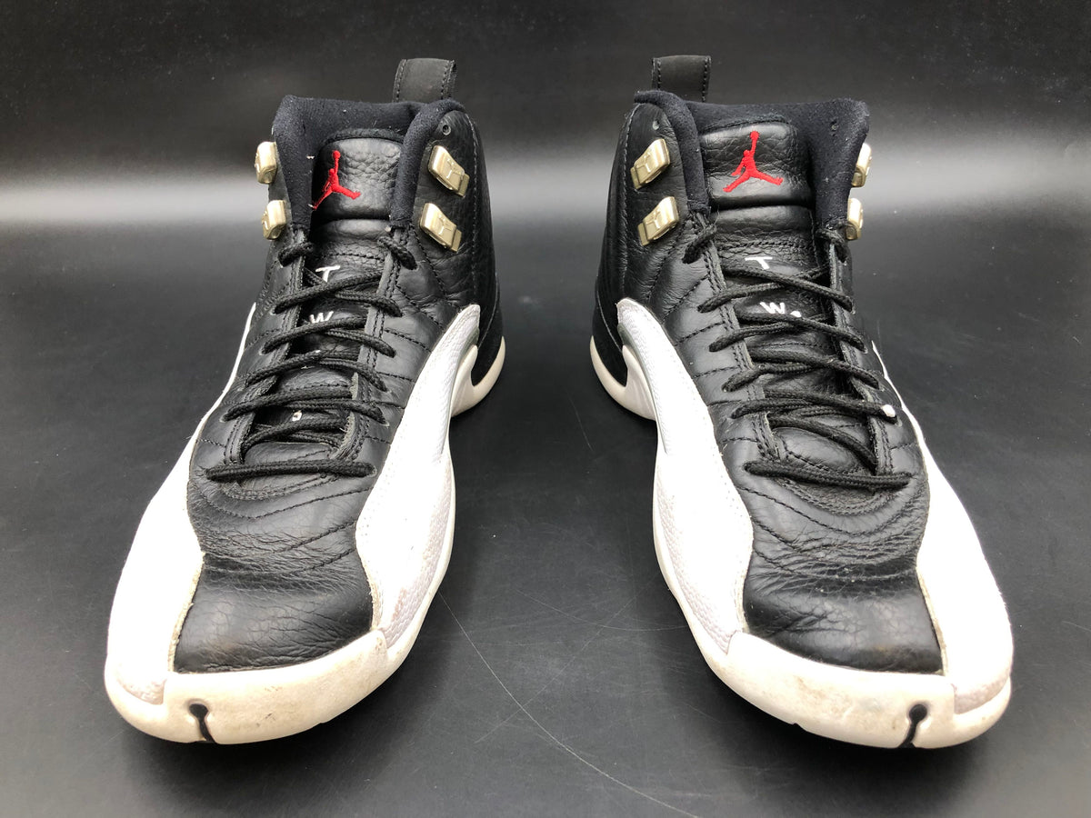 Nike Air Jordan 12 Retro Playoff 2022 Black White Red Size 7 COA
