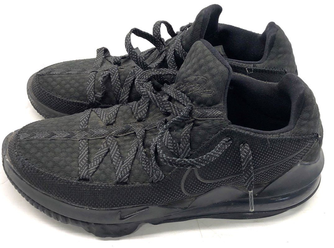 Nike LeBron 17 Low Triple Black Basketball Shoes Size 10.5
