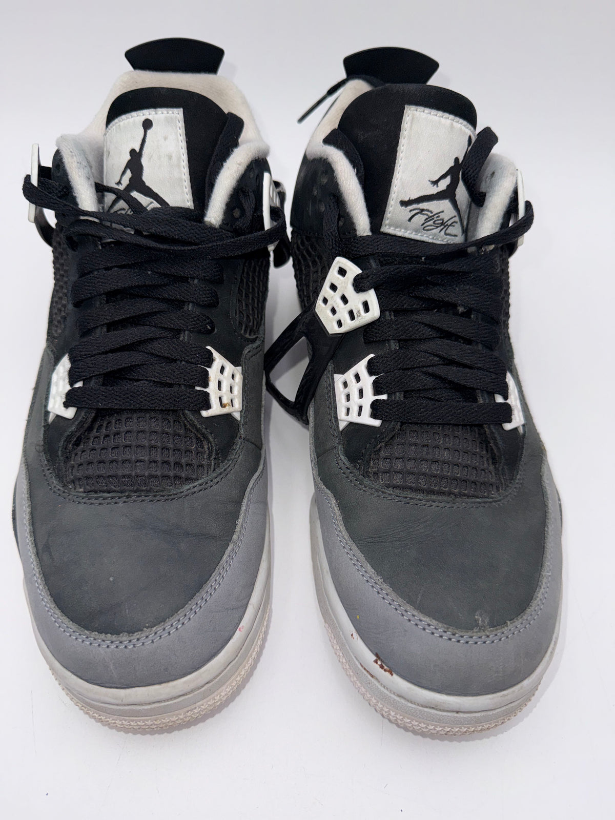 Nike Air Jordan 4 Retro Fear Black Cool Grey 2013 Sneakers COA Size 10.5