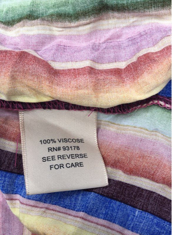 Philosophy Women's Multicolor Striped Viscose Maxi Shirt Dress Size 16 NWT