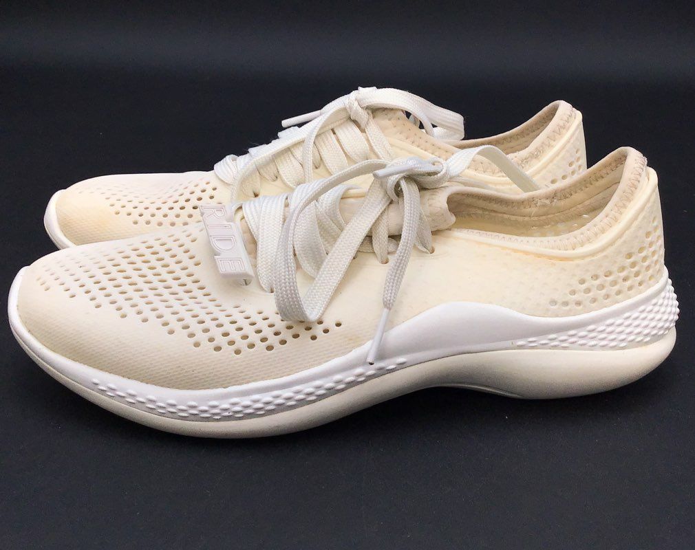 Crocs Women&#39;s LiteRide 360 Pacer 206705 Cream Athletic Shoes - Size 6