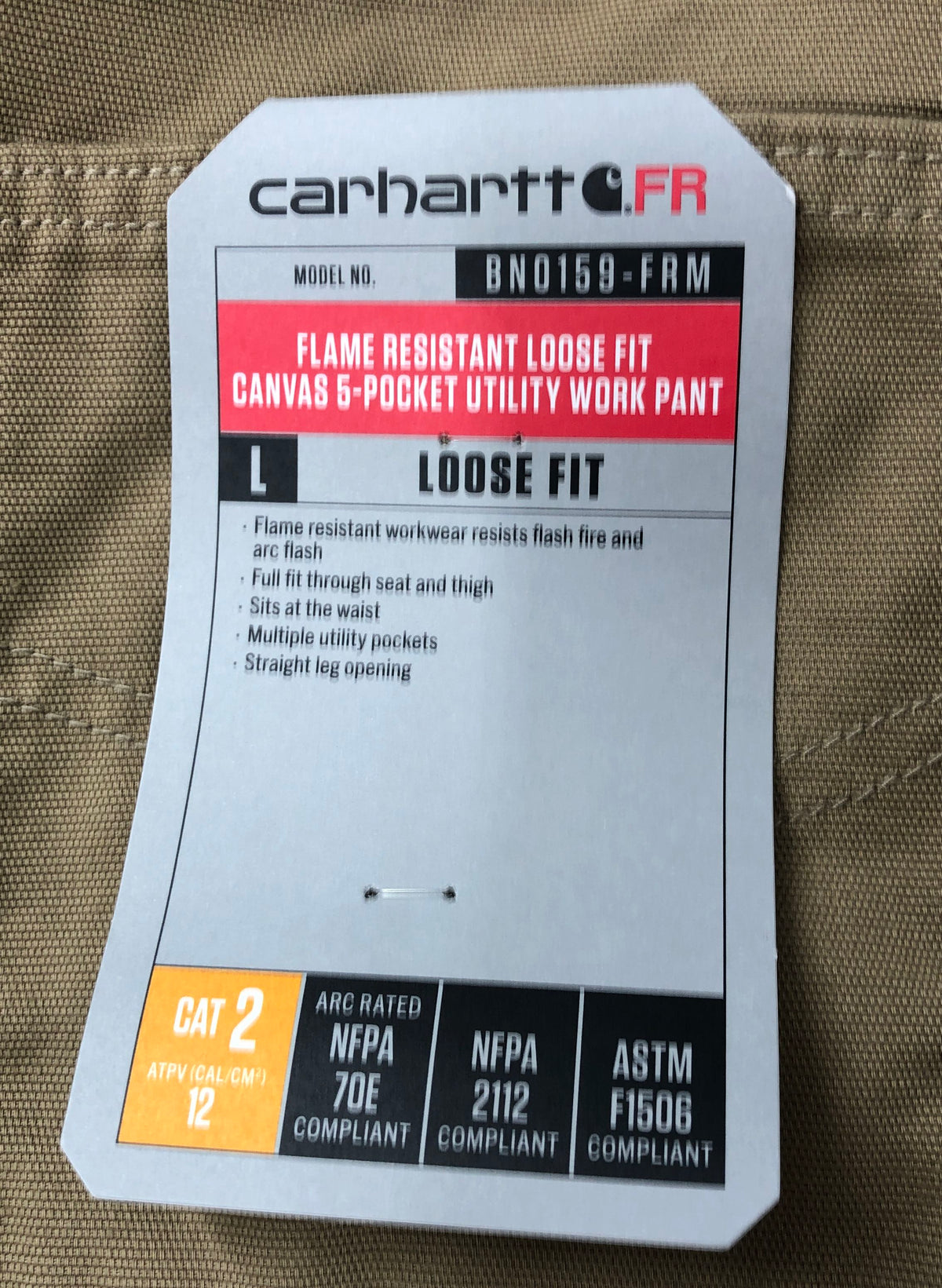 Carhartt FR Men's Flame Resistant Loose Fit Canvas Work Pants BN0159 36x30 NWT