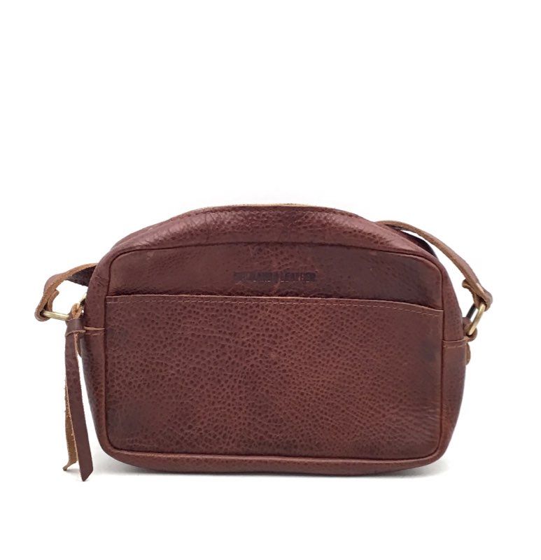 Portland Brown Leather Crossbody Bag