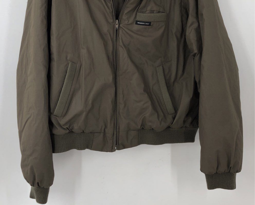 Members Only Men's Brown Bomber Jacket - Size 46