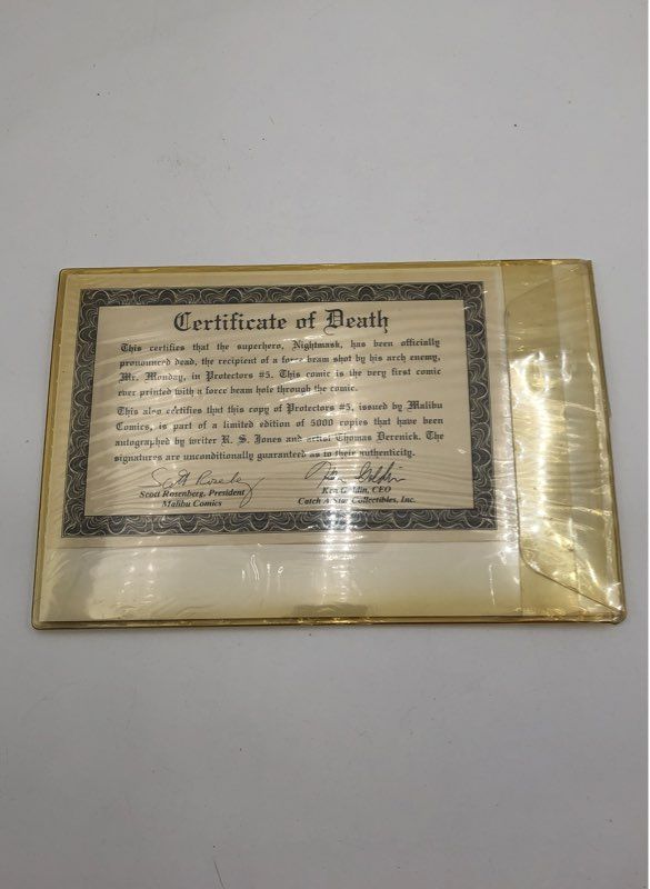 1992 Malibu Protectors #5 Signed Derenick & Jones LE /5000 COA Ken Goldin