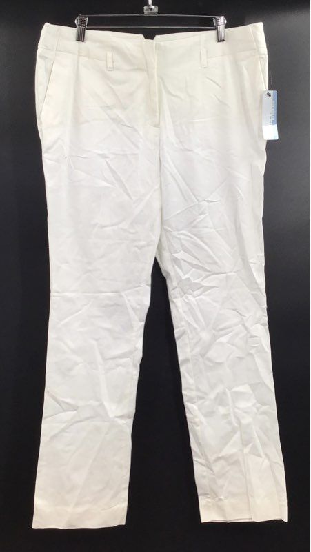 Worthington Women's White Modern Fit Slim Leg Stretch Cotton Pants Sz 14 NWT