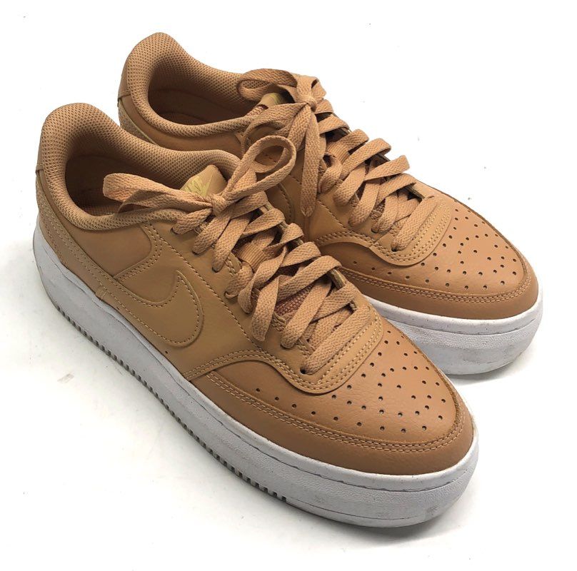 Nike Court Vision Alta LTR Vachetta Tan Women's Platform Sneakers Size 9