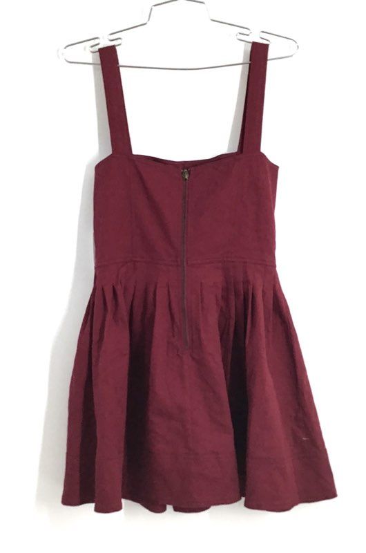 Saylor Women's Wine Red Lilibet Pleated Mini Fit Flare Dress NWT Sz XS