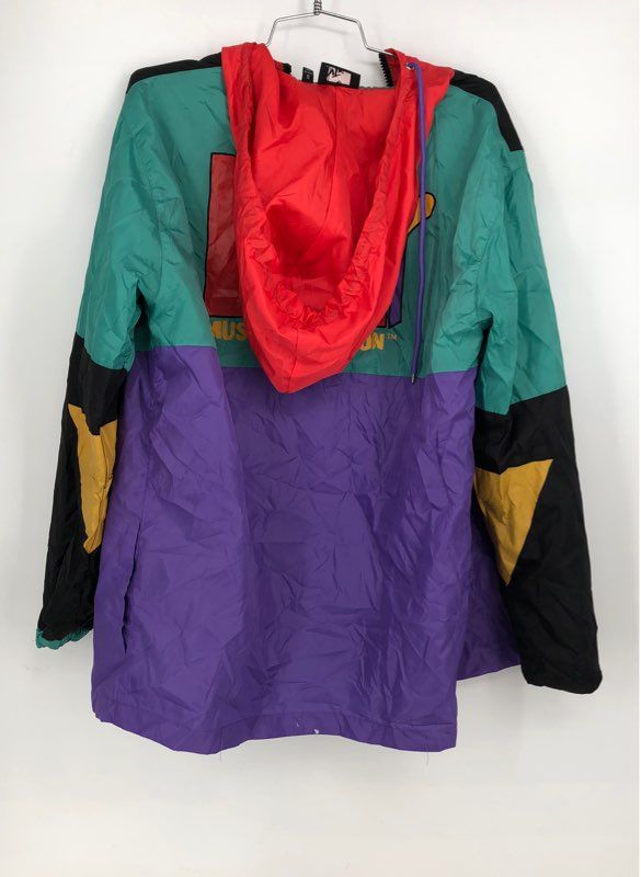 MTV Men&#39;s Multicolor Full Zip Hooded Windbreaker Jacket - Size Small