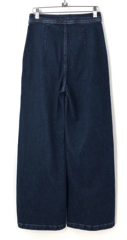 Ética Women's Violette Sailor Pant Jeans Dark Wash High Rise Wide Leg Sz 25 NWT