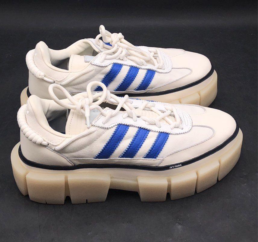 Adidas Super Sleek Chunky Wonder White Victory Blue Size 9.5