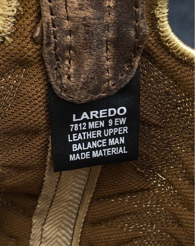 Laredo London 7812 Brown Distressed Leather Western Cowboy Boots Men's Size 9 EW