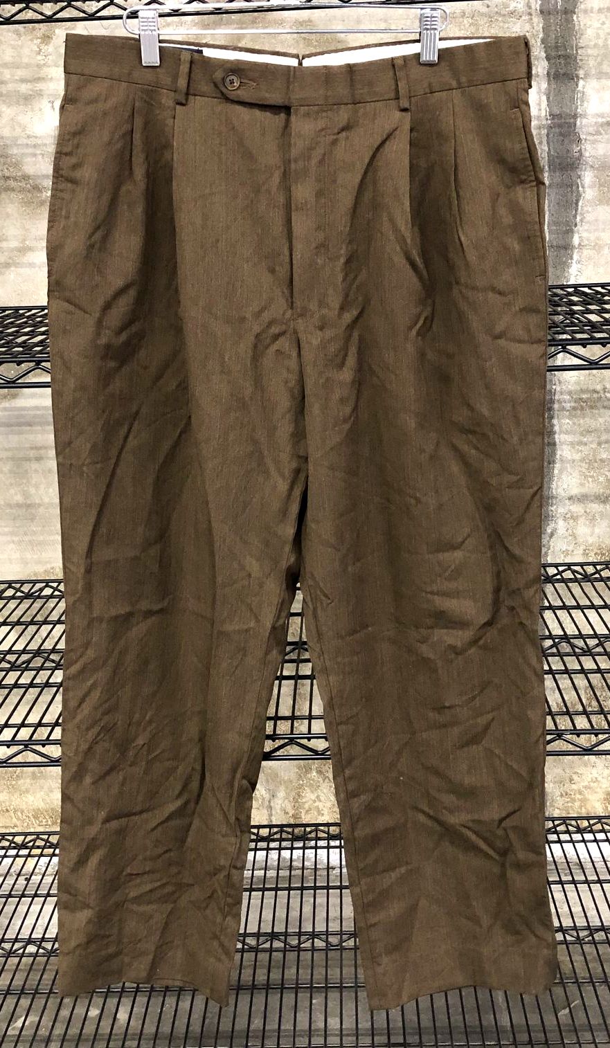 Vintage Burberrys Men's Designer Brown Suit/Dress Pants - Size ~32x27 (+COA)