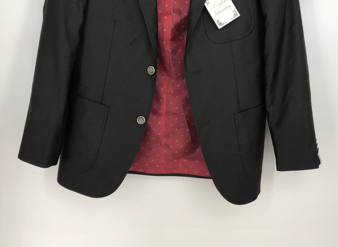 NWT English Laundry Men&#39;s Black Notch Lapel Single-Breasted Blazer - Size 38S