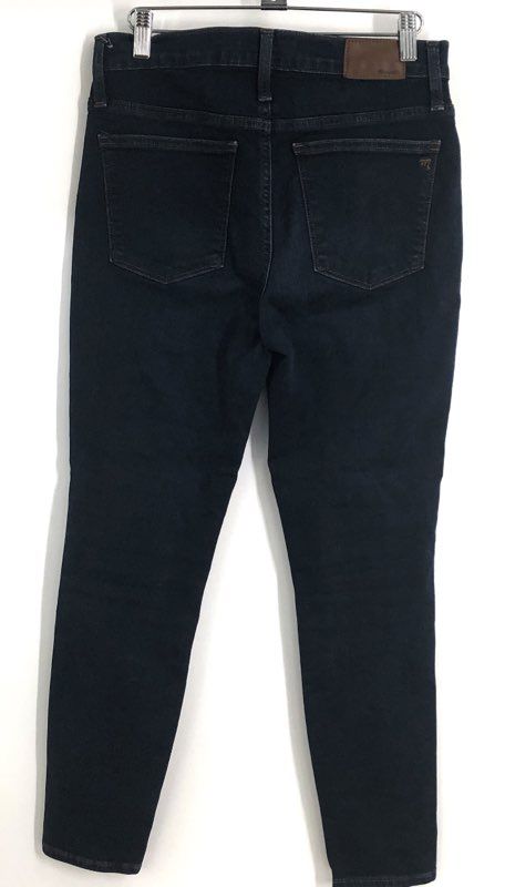 Madewell Women's High-Rise Skinny Jeans Dark Indigo Wash Cropped Size 28