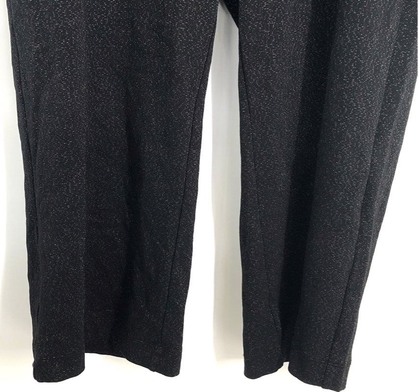 LOFT Women's Black Silver Shimmer Sparkle Knit Pull On Petite Pants Sz XLP