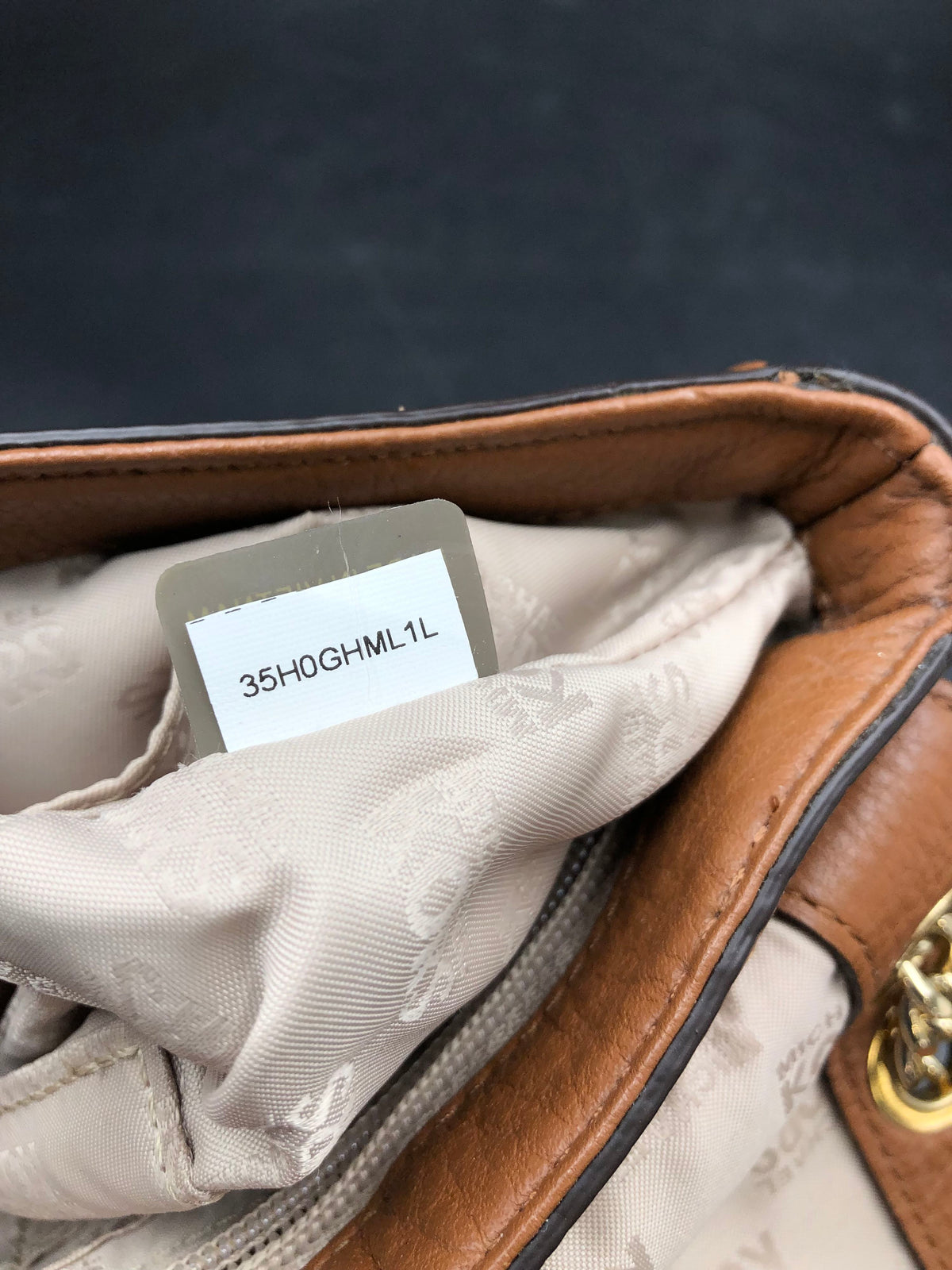 Michael Kors Brown Leather 'Jet Set' Crossbody Bag (+COA)