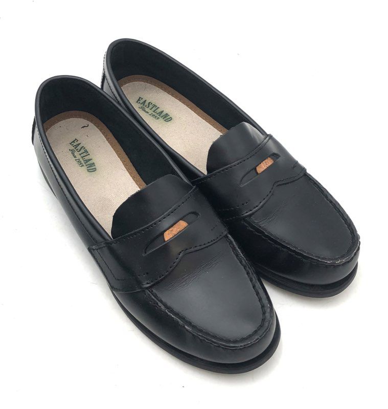 Eastland Classic Penny Loafer Black Leather Women's Slip-on Shoes Size 7.5 M