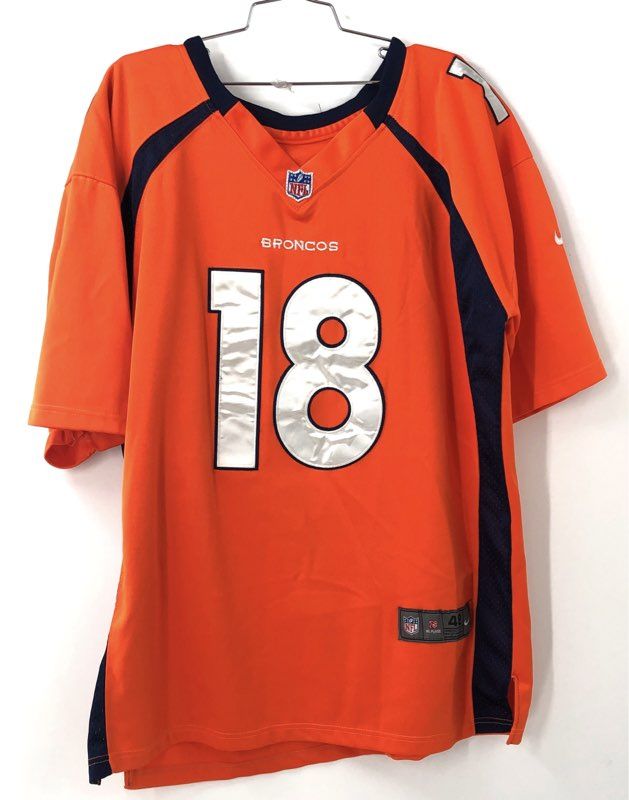 Nike NFL Men's Denver Broncos Peyton Manning #18 Orange Jersey Size 48 XL
