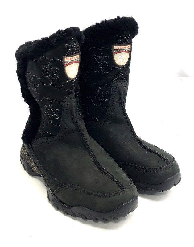 The North Face Janey II Waterproof Primaloft Winter Boots Black Women's Size 6