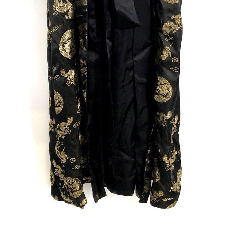 Vintage Squirrel Silk Dragon Print Robe Kimono Hangzhou China Sz 50