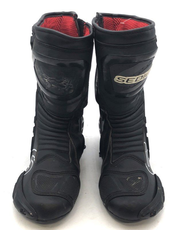 Sedici Ultimo Black Motorcycle Racing Boots Size 9 EU 42