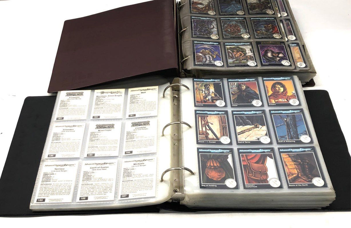 Advanced Dungeons & Dragons Trading Card Lot 2 Binders TSR Vintage See Photos