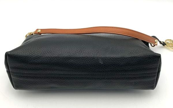 Valentina Black\Brown Pebbled Leather 'Convertible' Satchel Bag (+COA)