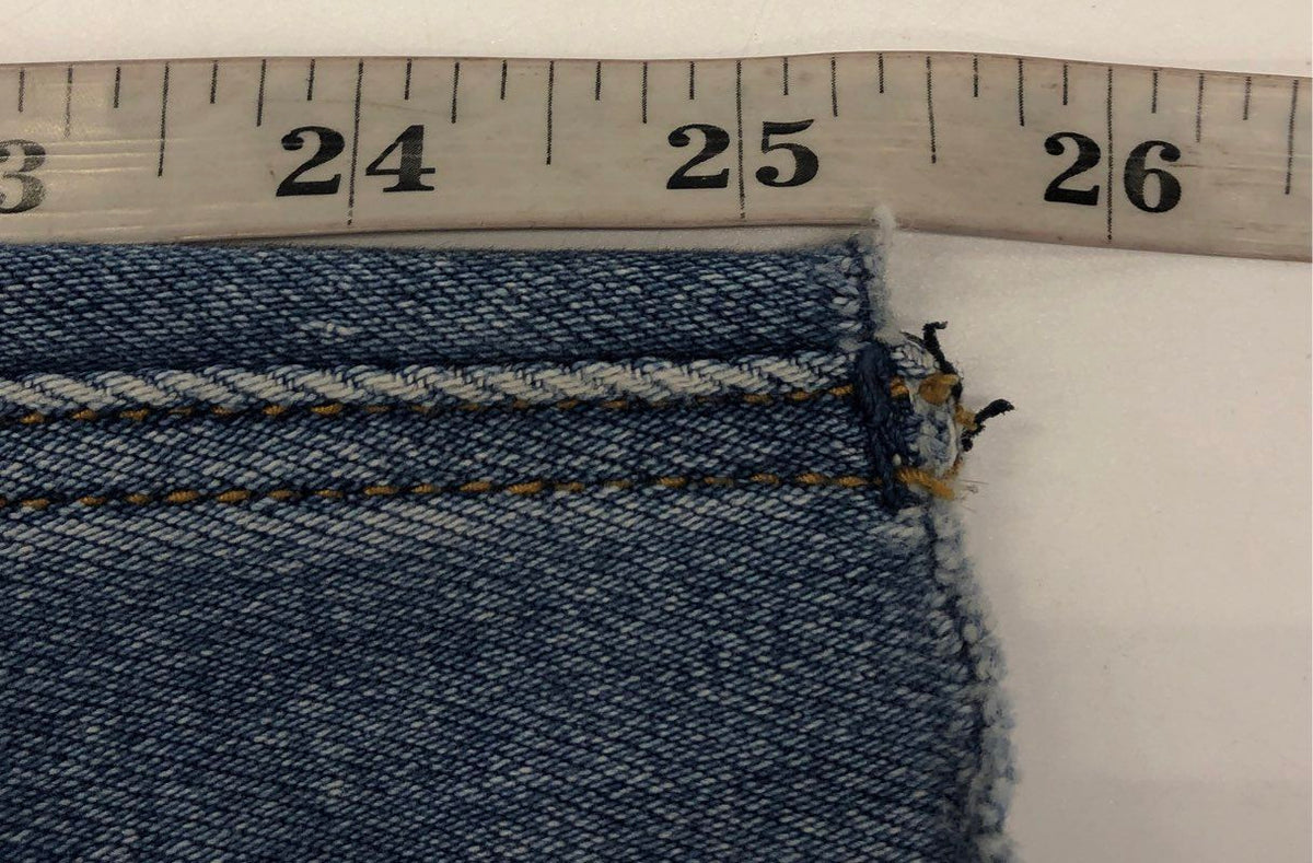 VICI KanCan Women's Blue Distressed Ripped Skinny Jeans Raw Hem Sz 7/27