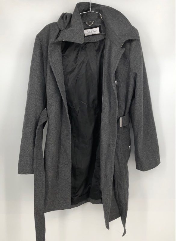 Calvin Klein Women&#39;s Gray Trench Coat - Size XL