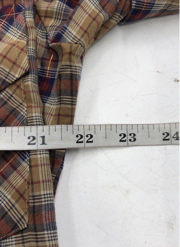 Vintage 80s Levi's Pearl Snap Western Shirt Lurex Plaid Tapered Fit Sz XL
