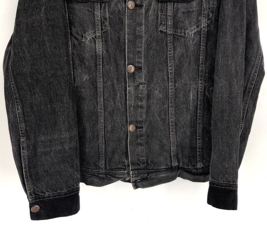 Authentic Denim Co. Men's Black Cotton Trucker Jacket - Size XL