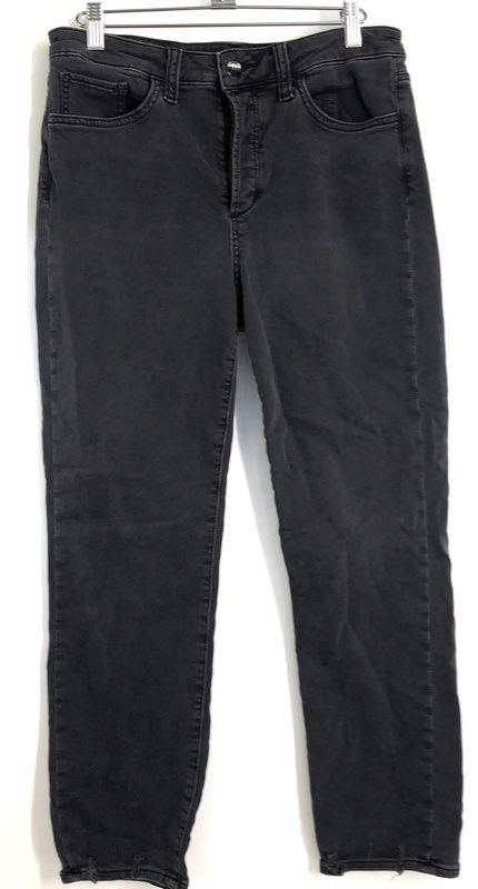 Joe's Jeans Women's Faded Black Frayed Hem Cropped Denim Jeans Sz 27