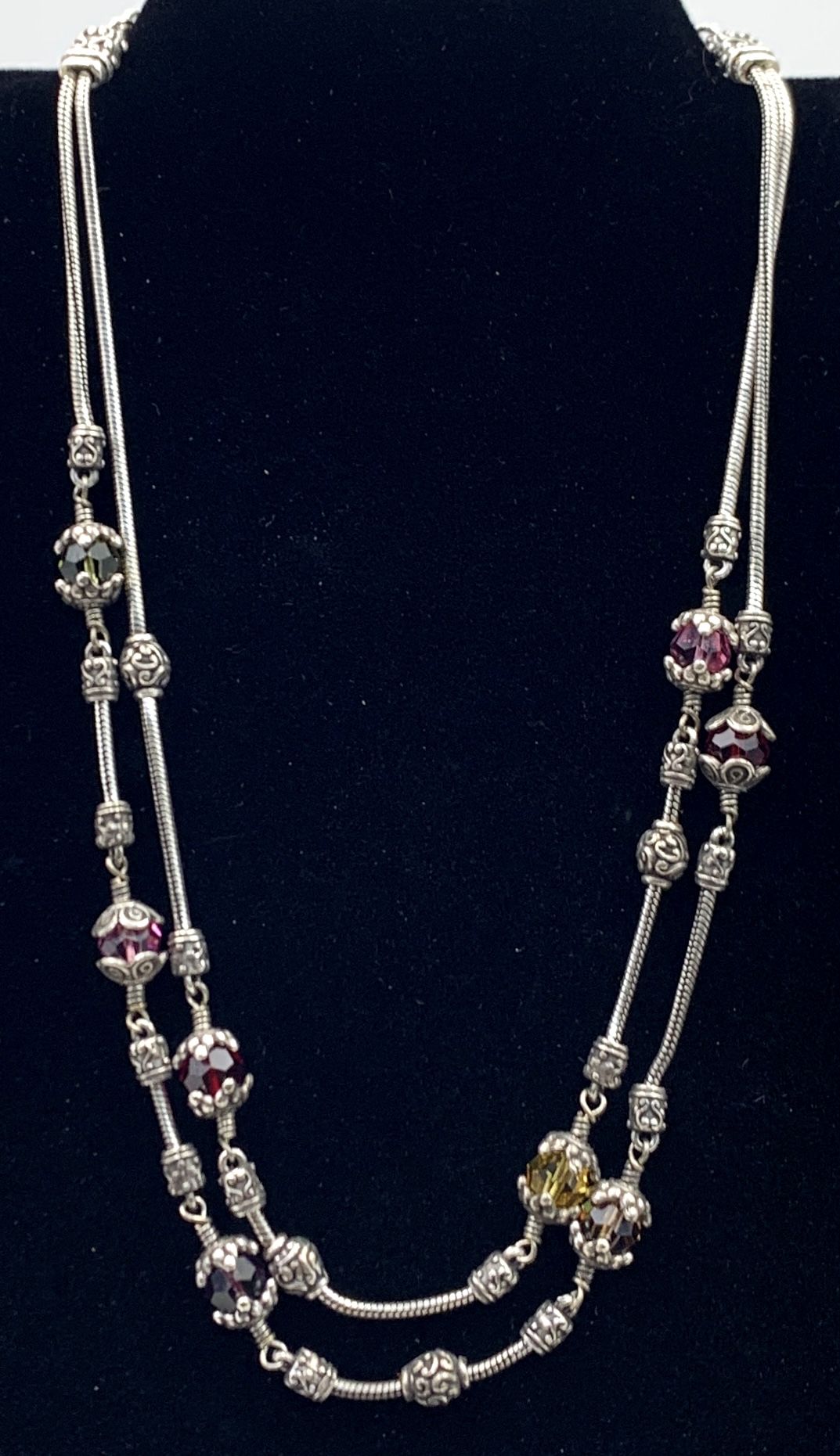 Smashing Sterling (.925) Silver 18" Statement Necklace 46.29g