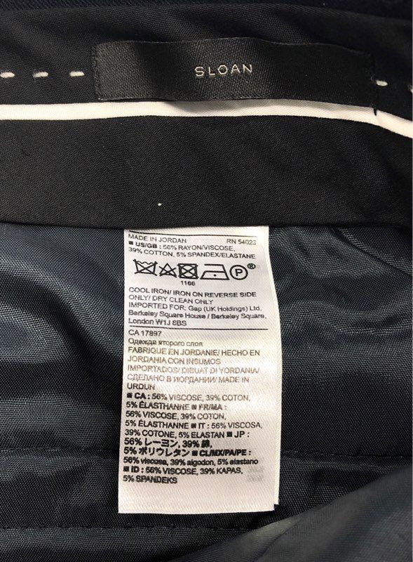 Banana Republic Women's Navy Sloan Stretch Cotton Blend Ankle Pants Sz 8