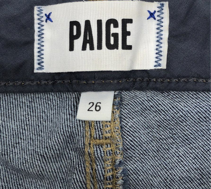 PAIGE Women's Hoxton Ankle High Rise Skinny Jeans Dark Blue Wash Sz 26