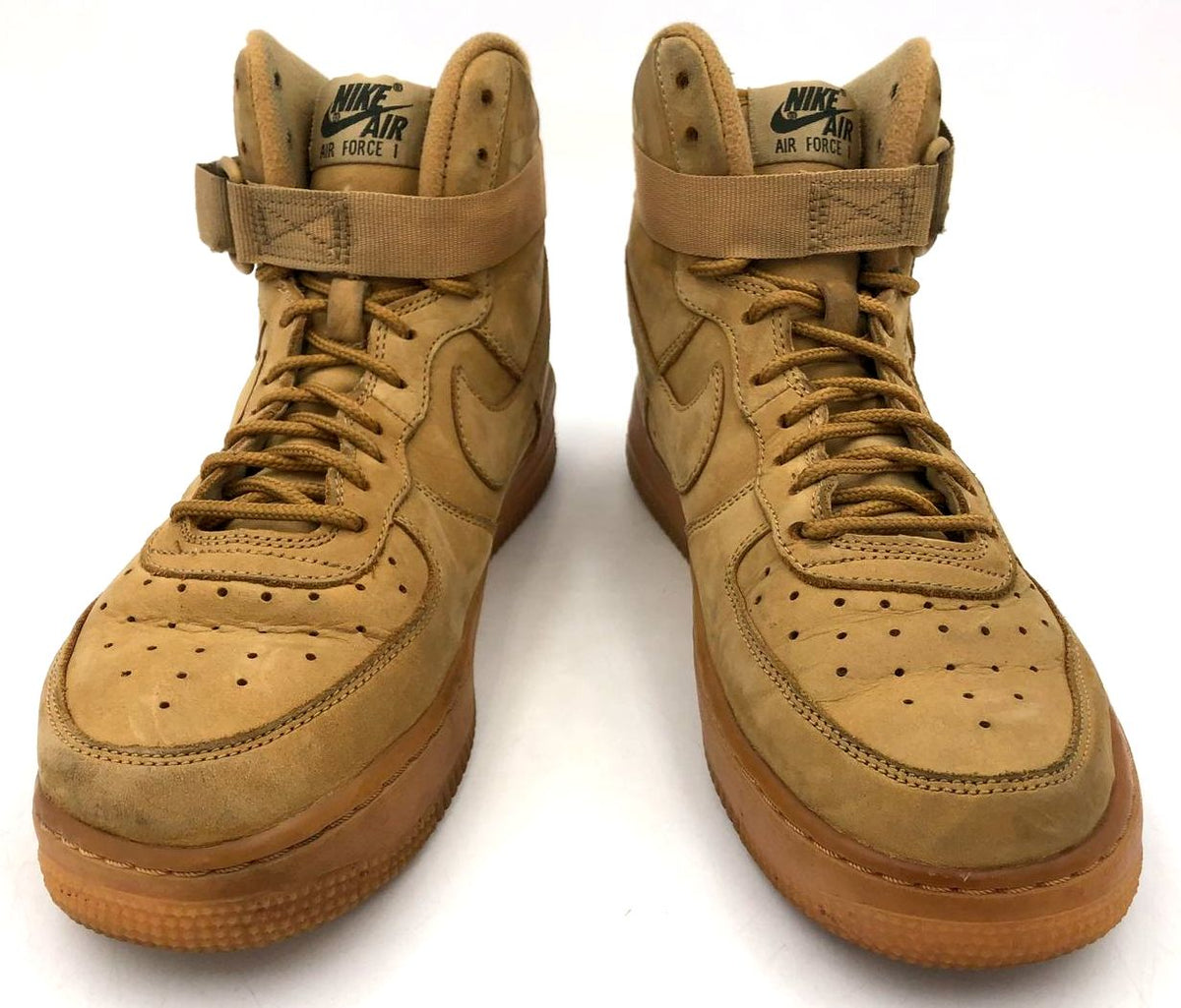 Nike Air Force 1 High LV8 GS 'Flax' Tan Suede Athletic Sneakers - Size 7Y (+COA)