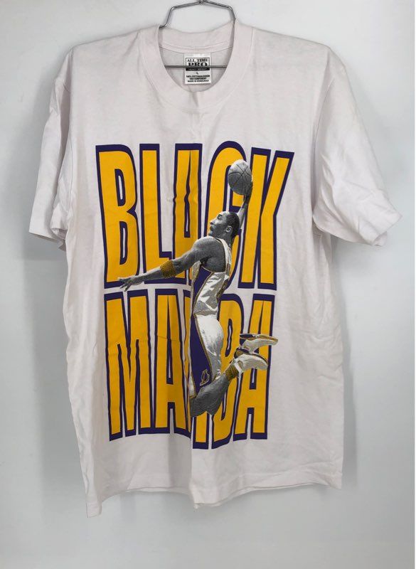 All Time Pro Men&#39;s White Cotton Black Mamba T-Shirt - Size L