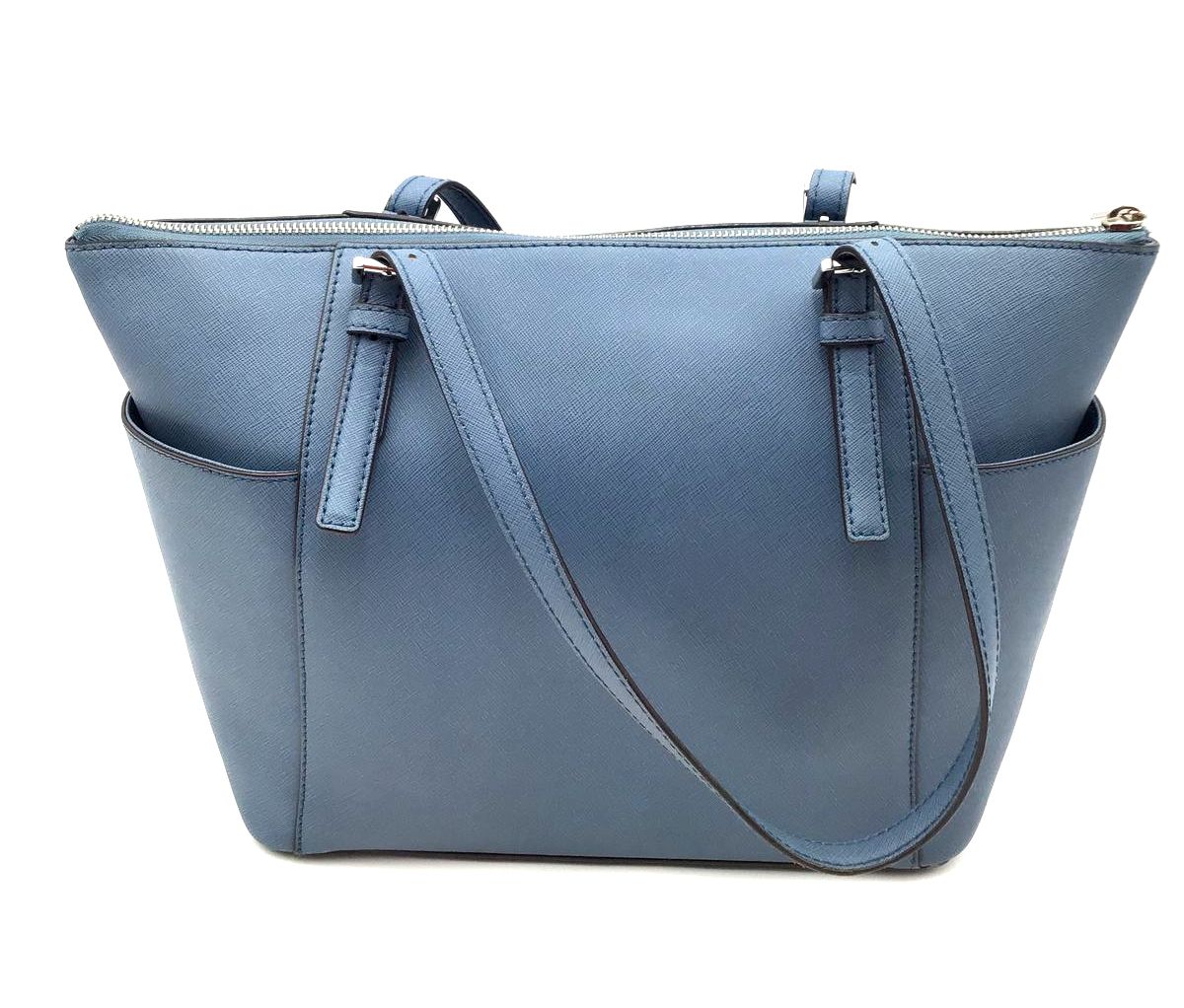 Michael Kors Slate Blue Tote Bag with Silver-Tone Accents (+COA)