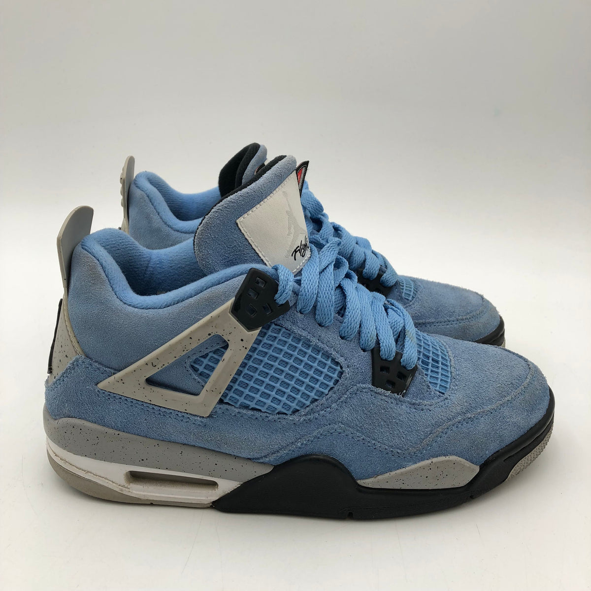 Nike Air Jordan 4 Retro University Blue GS Blue Grey Sneakers Size 6Y COA